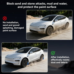 OZPYKAE Juniper splash guards shielding wheel arches from stones and debris.