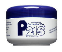 P21S 12700W carnauba wax jar close-up highlights premium finish potential.