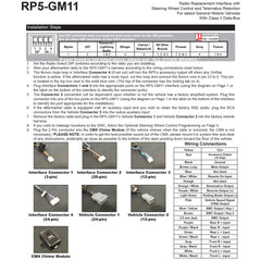 PAC RadioPRO5 RP5-GM11 Bose amplifier compatibility with factory audio
