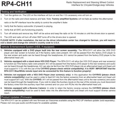 PAC RP4-CH11 safety features retained image showing OEM feature preservation during upgrade