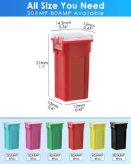 PACETAP colorful tall-profile fuses aiding easy identification and organized storage.
