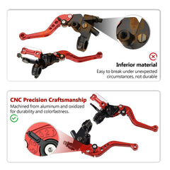 PACEWALKER universal right brake master cylinder close-up with red anodized lever.