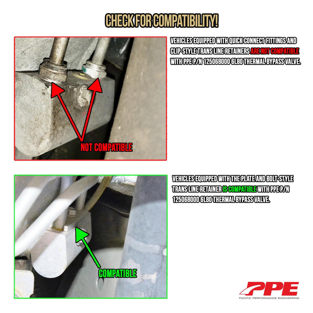 PPE compatibility note for 2014–2018 GM trucks with 6L80.