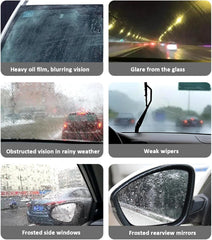 PADIFUL windshield cleaner demonstrating water-repellent spray for clearer rain driving