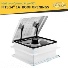 Pafessa installation diagram notes roof thickness compatibility from 0.98 to 3.93 inches