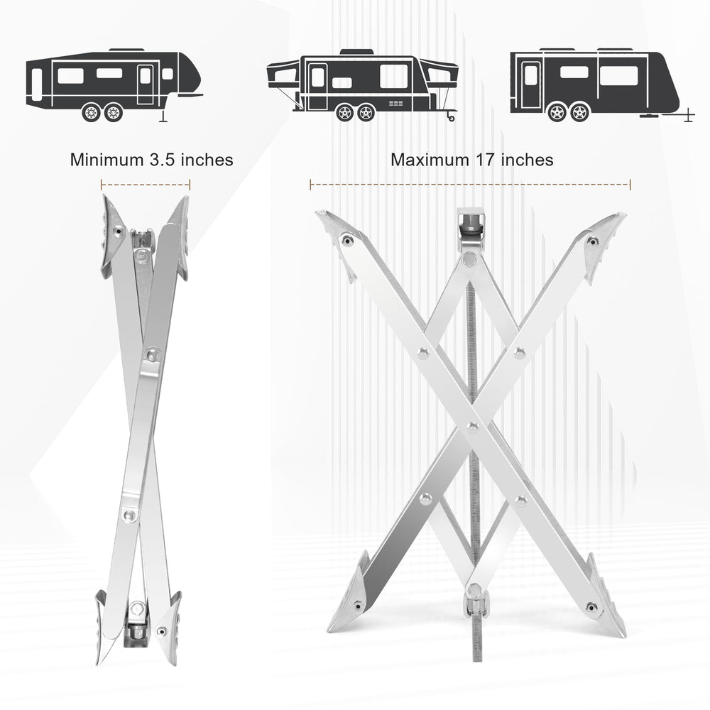 Pafessa RV X-Style stabilizer with locking cap prevents theft.