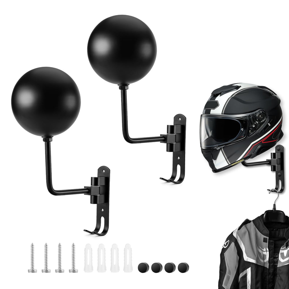 PAHTTO helmet holder wall mount with 180° rotation for flexible placement.