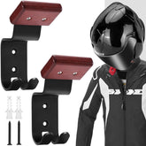 PAHTTO motorcycle helmet holder 2-pack mounted on wall for organized garage storage