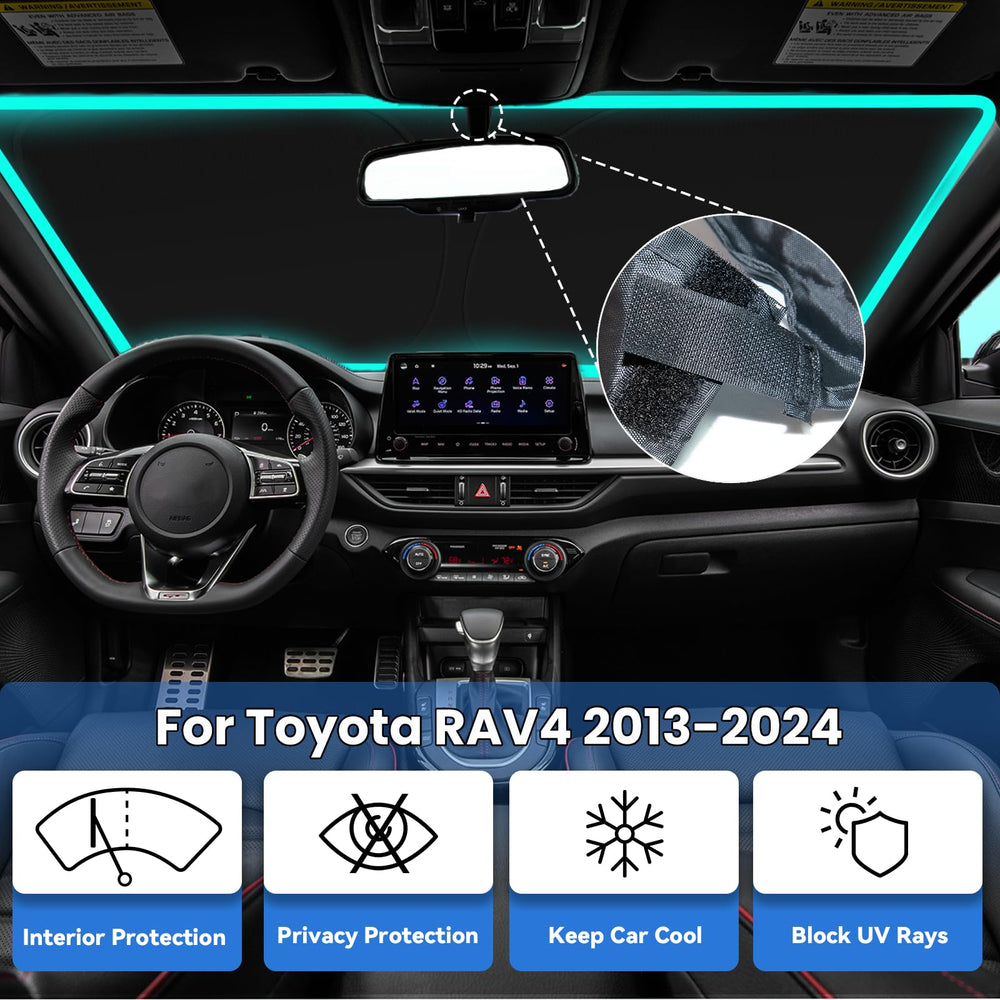 PAIMOHO Rav4 sunshade blocks UV efficiently while keeping the cabin cooler.