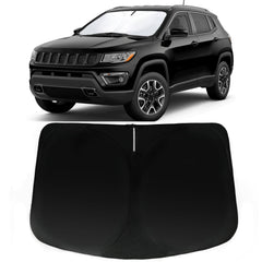 PAIMOHO windshield sun shade for Jeep Compass front window blocks UV rays and heat