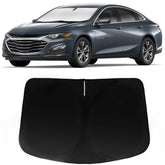 PAIMOHO windshield sun shade for Malibu front window blocks UV rays and heat.