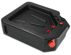 PAK Premium 16-Quart Oil Drain Pan with angled neck for precise pouring.