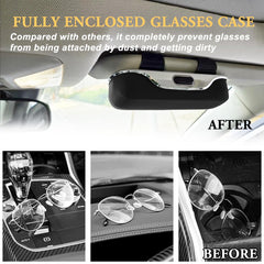 Pakanana sunglasses case provides dust-free enclosed storage.