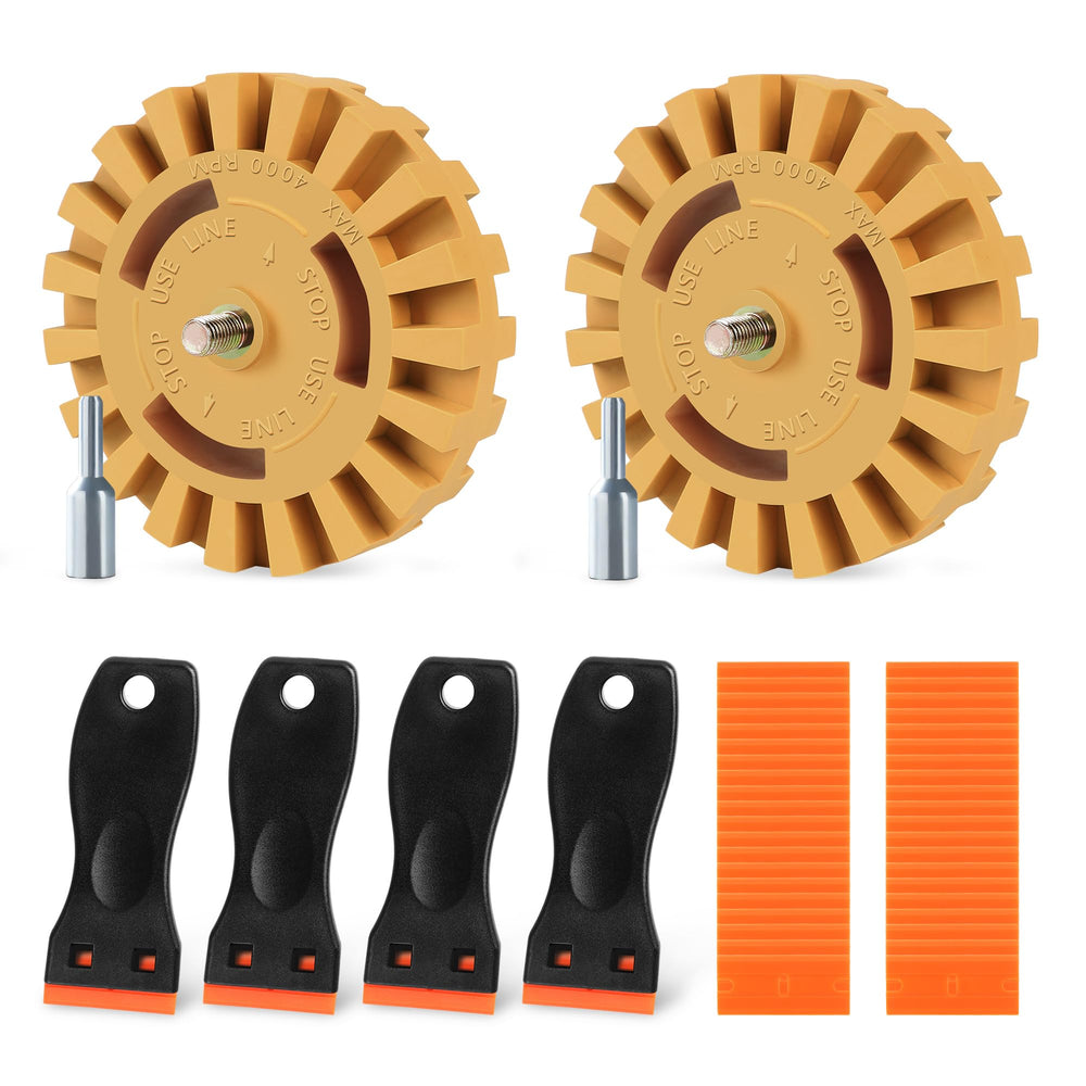 Pakeed 4in decal remover eraser wheel removes residue on cars and glass
