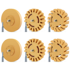 Pakeed eraser wheel 4-inch rubber removes decals without harming painted surfaces.