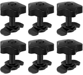 PALOZO L-Track threaded stud fitting front view shows quick, wrench-free installation.