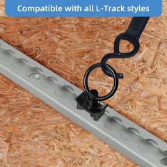 Pack of 12 L Track fittings provides multiple tie-down points.