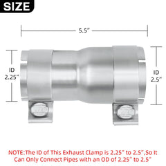 PALOZO stainless steel exhaust connector close-up highlighting durability