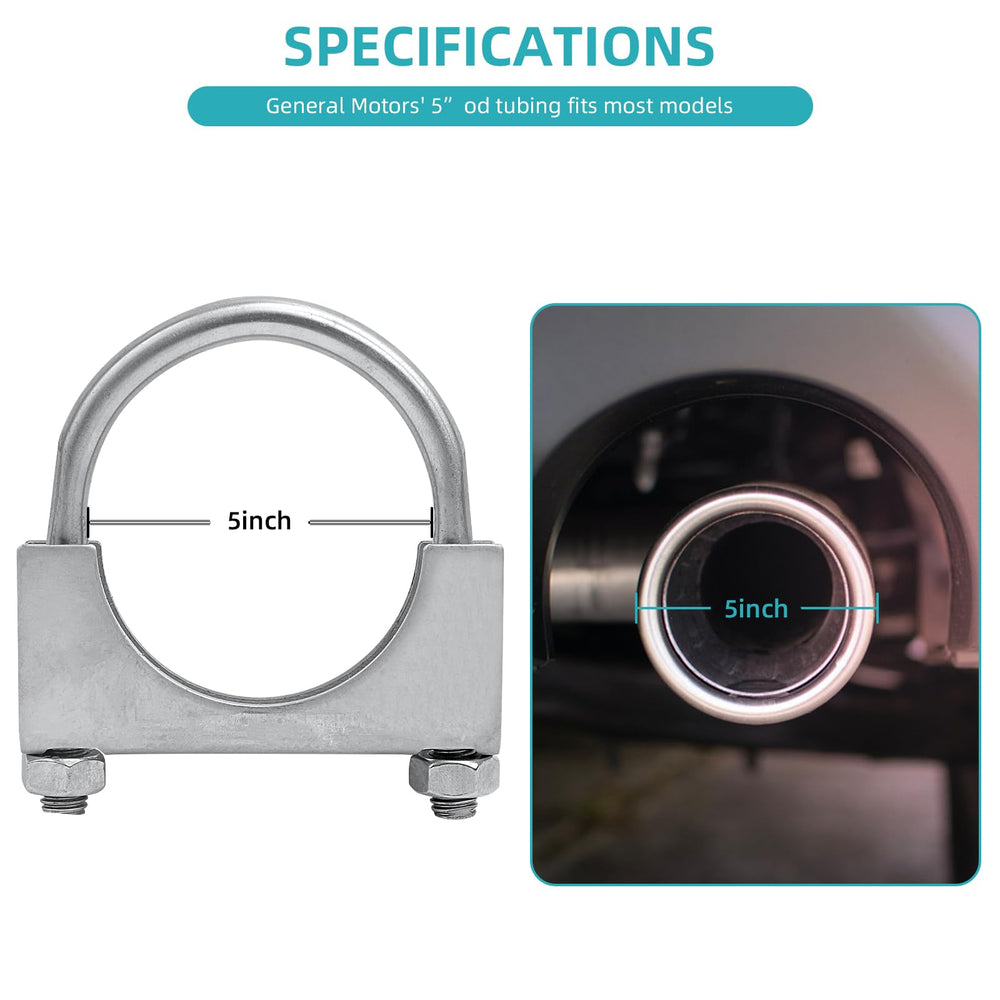 PALOZO stainless steel U-bolt clamp resists corrosion for lasting exhaust joints.
