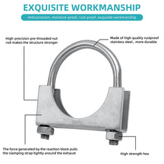PALOZO U-bolt clamp set includes nuts, simplifying fast installation.