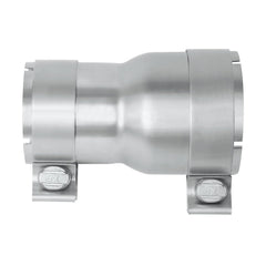 PALOZO setup on a vehicle exhaust illustrating a 2.5 to 3 inch join