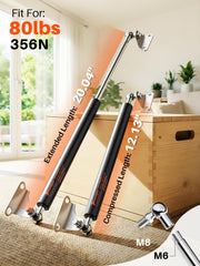 PAMAGOO installation-friendly gas strut kit with included hardware.
