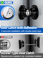 Adhesive installation option enables drill-free mounting on RV doors