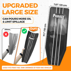 PAMAZY foldable oil funnel with aluminum core bending to fit tight spaces