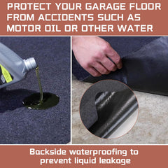 Pandoroom versatile garage mat fits cars, bikes, and tools.