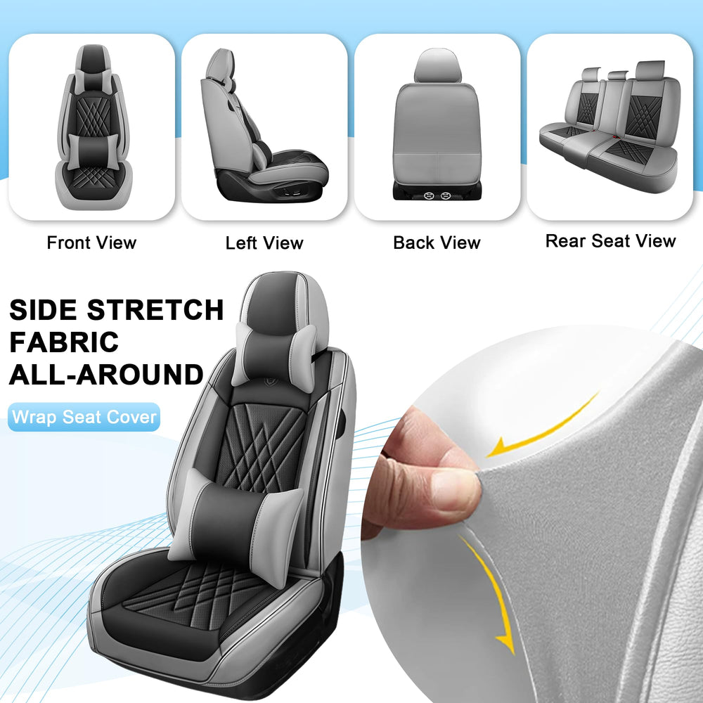 PANG DOU waterproof leather seat cover for Rav4 resists spills and wipes clean.