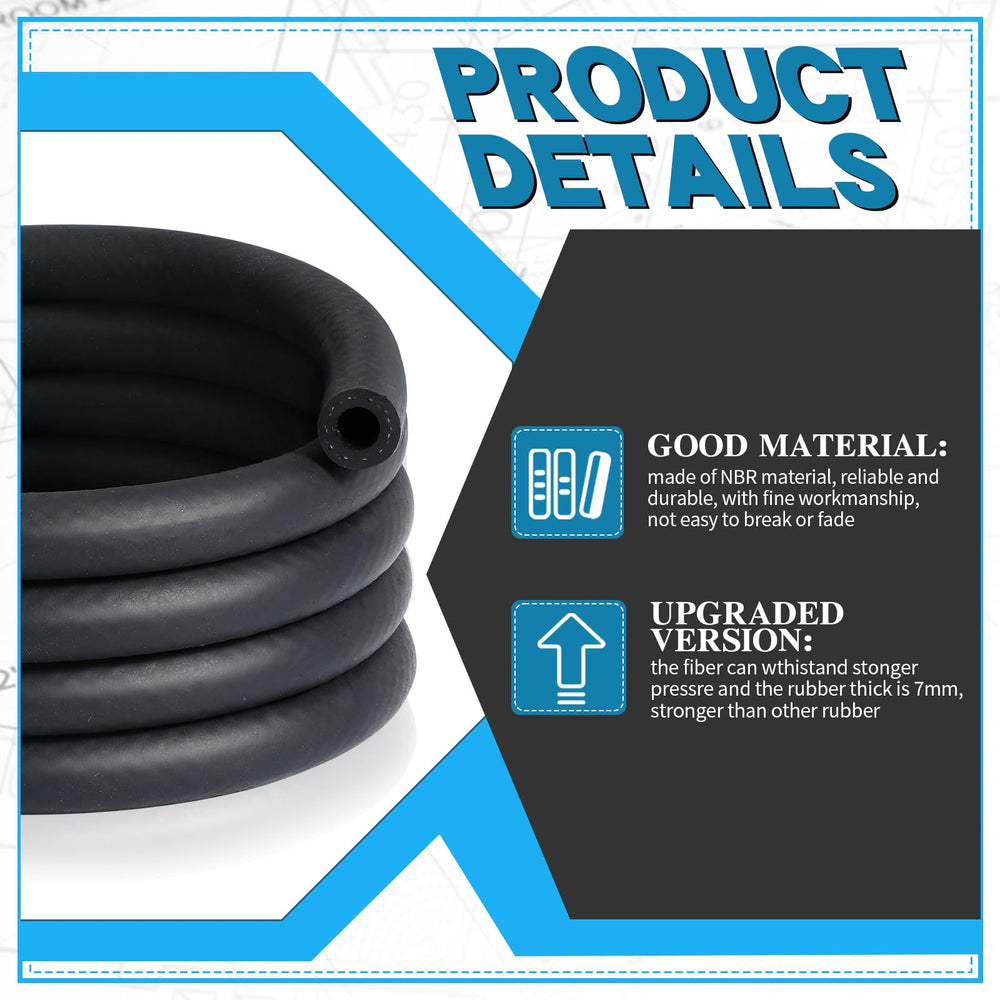 Five-size layout showing 1/8in to 3/8in diameter hoses