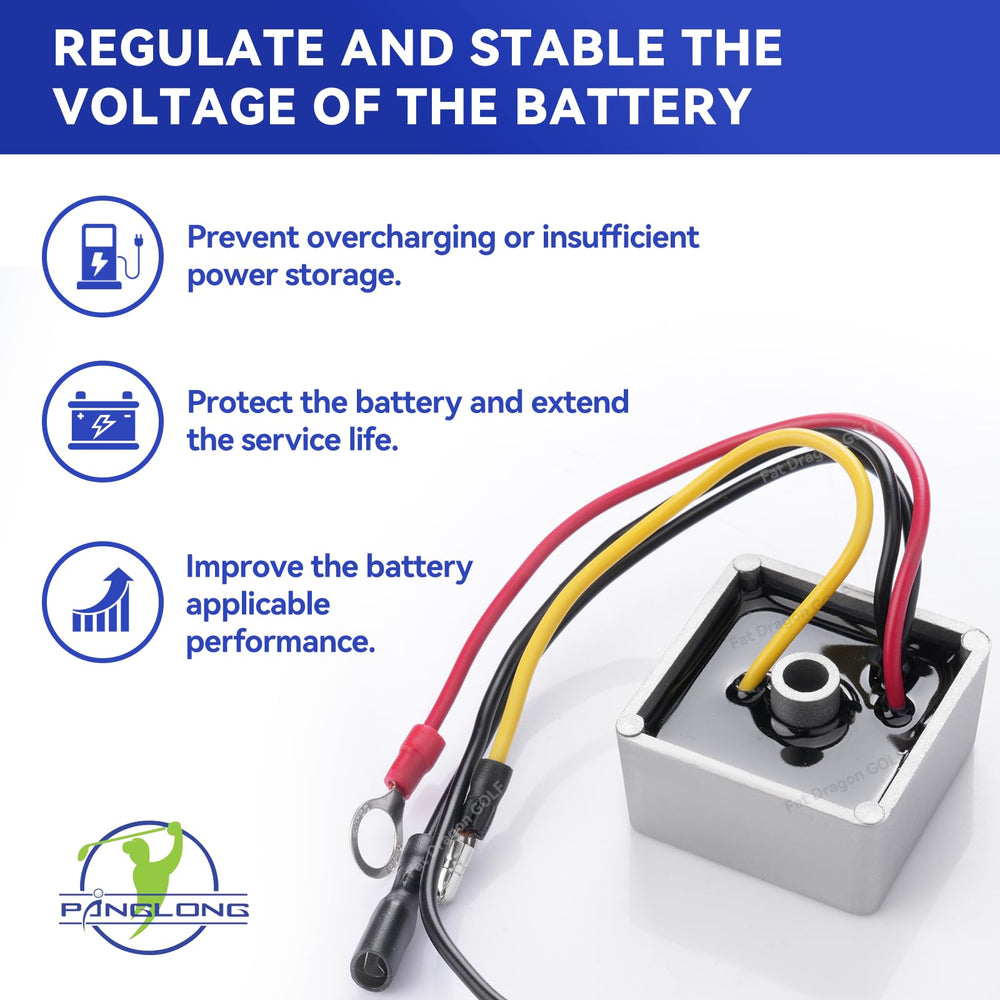 Panglong regulator with black wires for grounding and universal use.