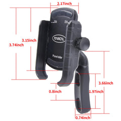 PANICAL black finish phone holder adds a sleek look to your bike setup