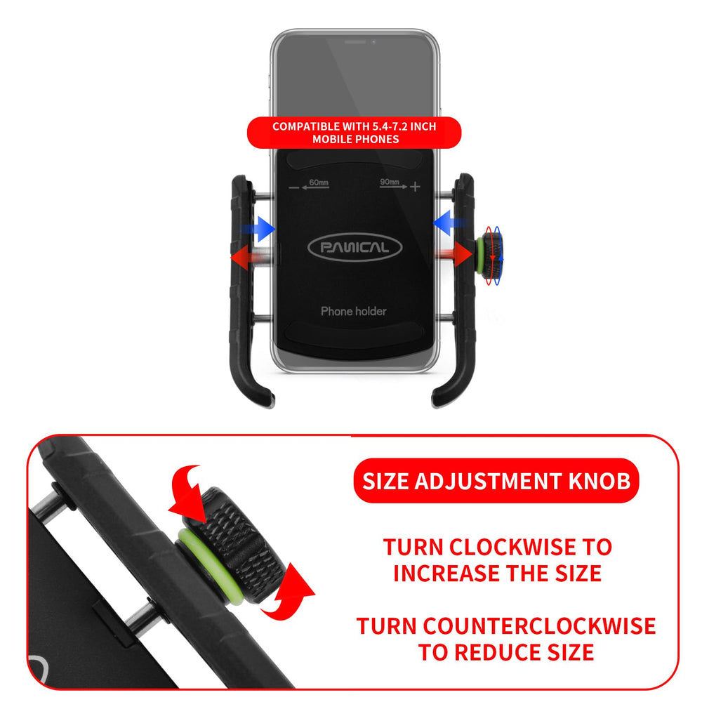 PANICAL heavy-duty grip keeps devices stable during rides
