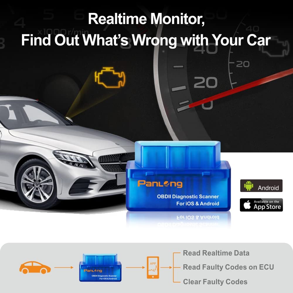 Panlong OBD2 app setup screen for easy pairing