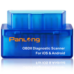 Panlong OBD2 scanner front view with Bluetooth for quick diagnostics