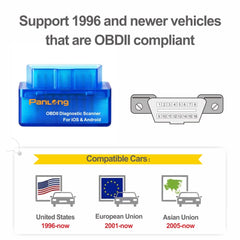 Panlong OBD2 compatible with ELM327 for broad coverage
