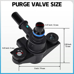 PANNUOSCS vapor purge valve side view showing compact engine bay profile