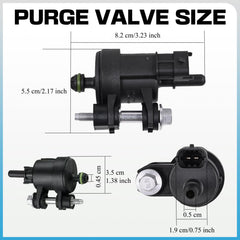 PANNUOSCS purge valve for GMC Acadia; sturdy unit promotes EVAP reliability