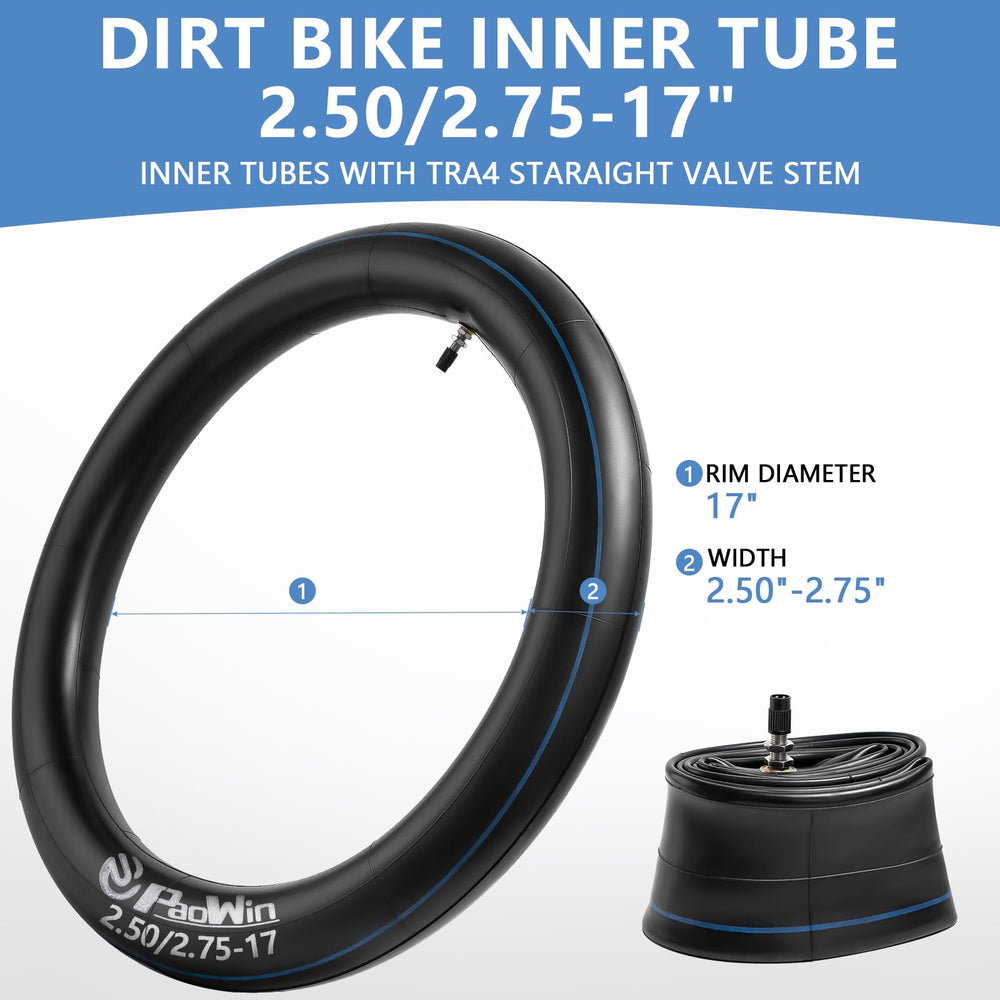 PaoWin inner tube with TR4 valve and rubber-coated stem seal