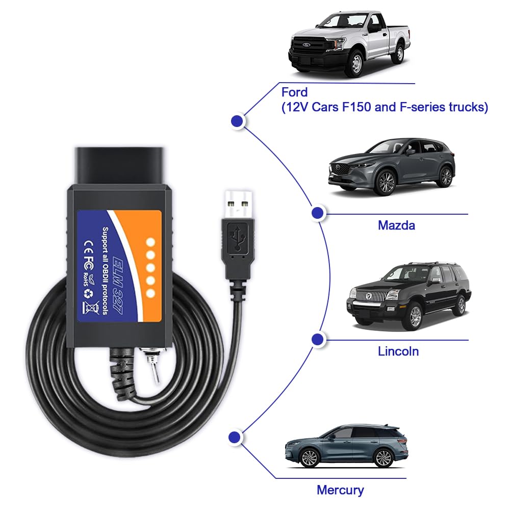 PARANNIC ELM327 USB FORScan with Windows software compatibility for easy diagnostics.