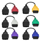 PARANNIC OBD2 adapter six-color green cable for MultiECUScan diagnostics and engine checks