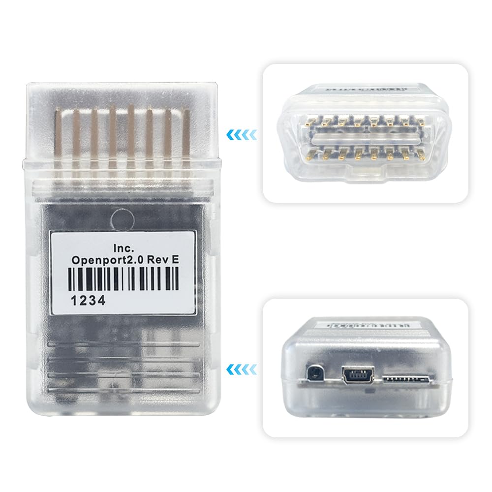 PARANNIC OBD2 K-CAN OpenPort 2.0 setup with diagnostic software.