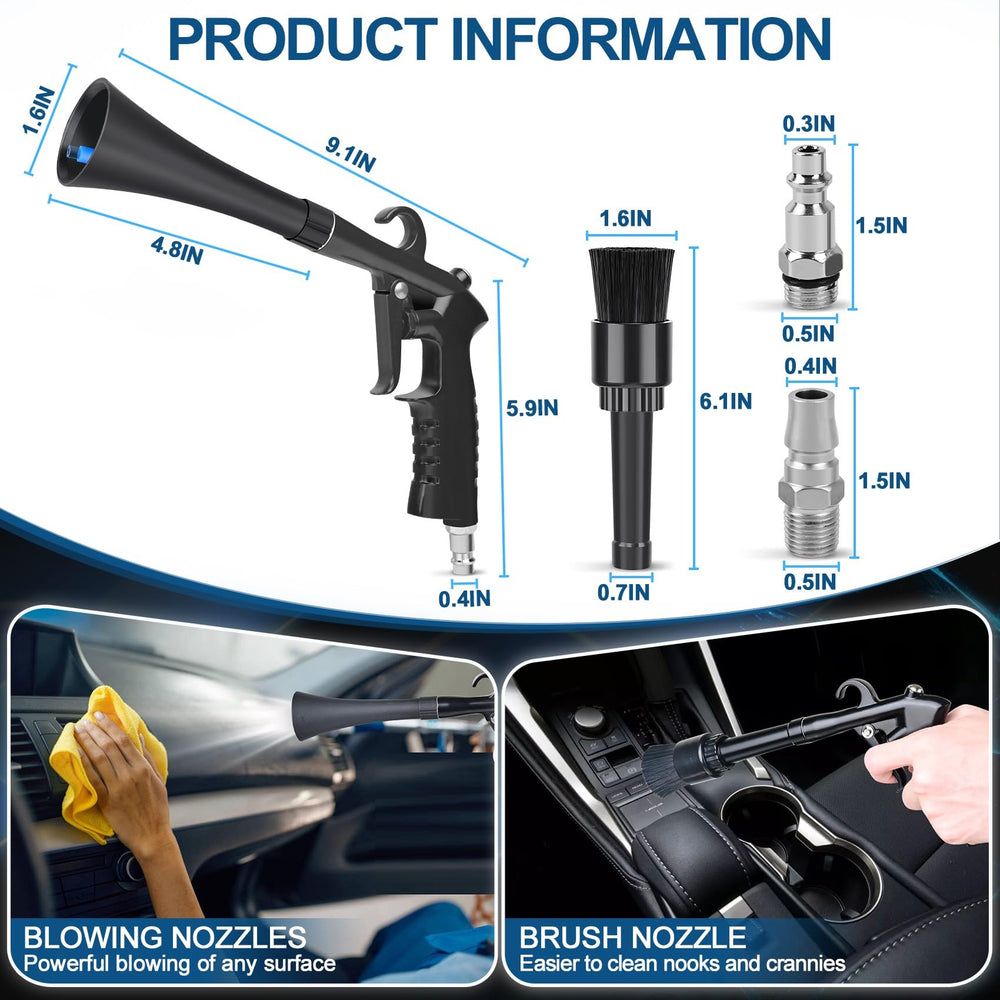 PARAROSE car cleaning gun aluminum body resists wear and heat