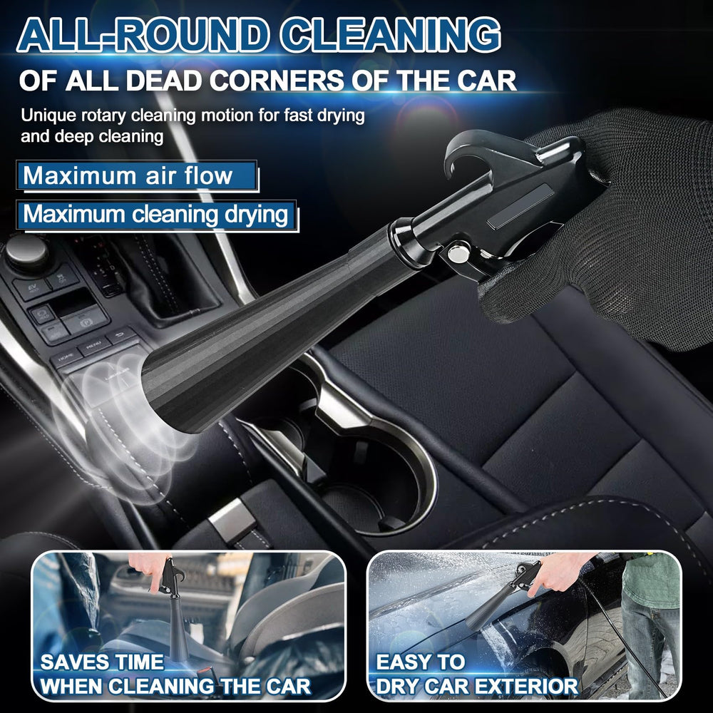 PARAROSE detailing gun nozzle and brush attachments reach tight corners without scratching.