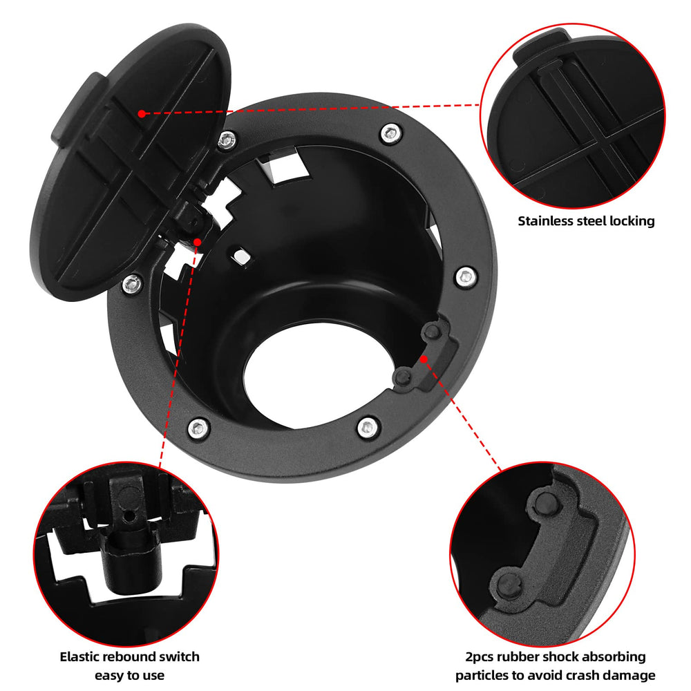 Parfyter installed fuel filler cap on Jeep Wrangler, secure look