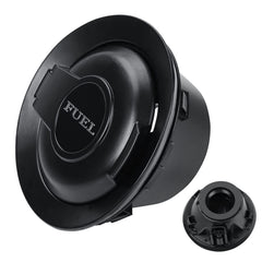 Parfyter packaging confirms 1x matte black fuel cap included for quick replacement.