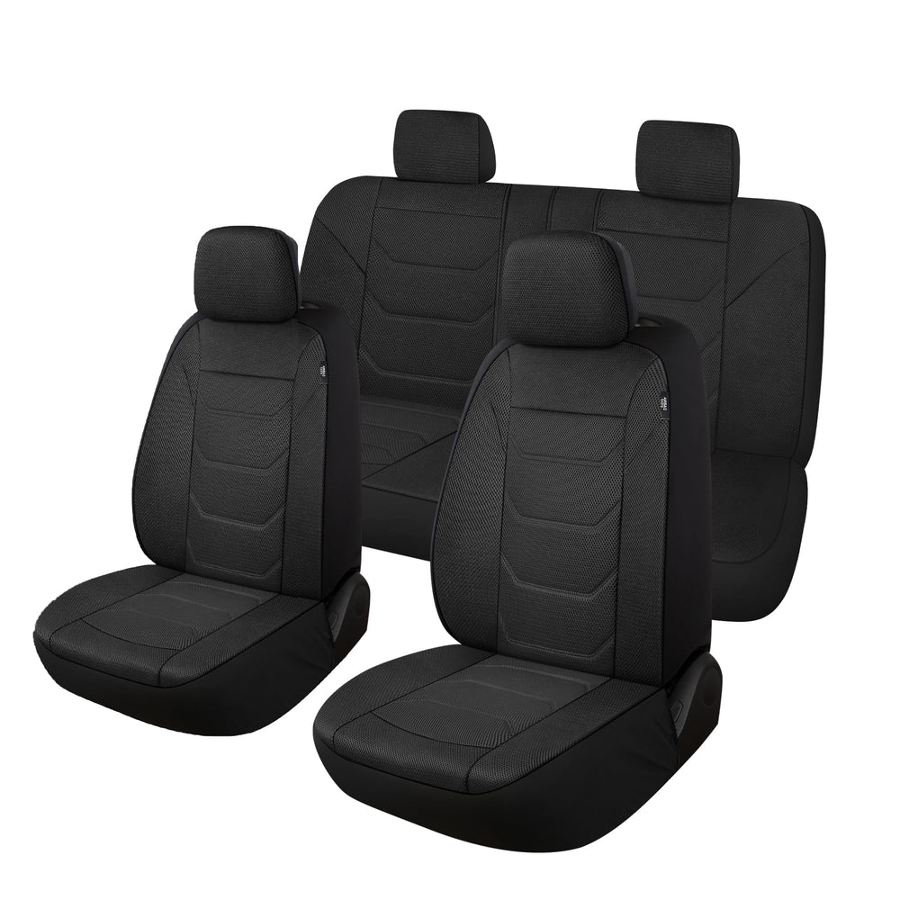 Pariiaotin 3D air mesh seat cover front view provides breathable protection.