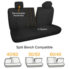 Pariiaotin black seat cover installed in vehicle updates interior look.
