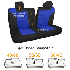 Pariiaotin durable black blue seat cover adds long-lasting style.